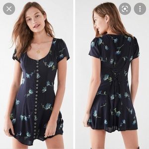 Urban outfitters blue floral dress
